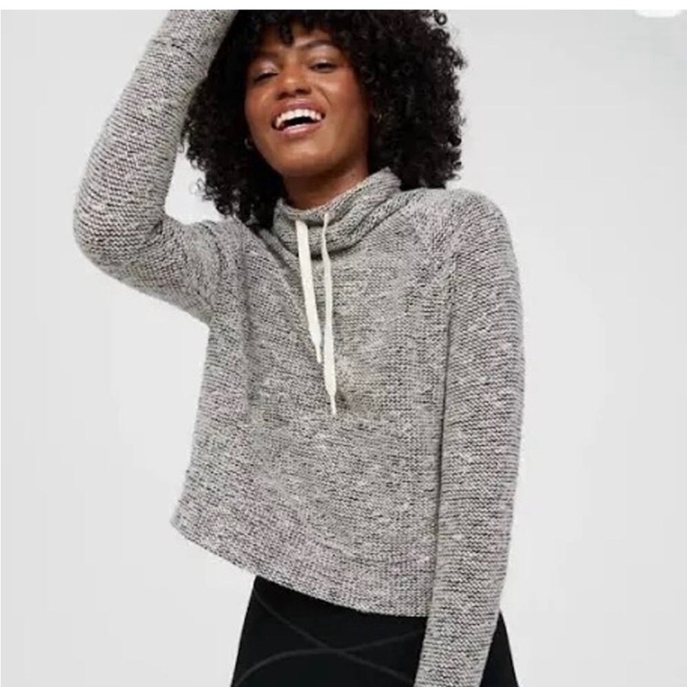 Offline by Aerie Marled Knit Funnel Neck Pullover | XS
